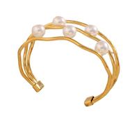 Wsdsgz Bracelet contemporain en acier inoxydable avec perles empilables pour de nombreuses occasions