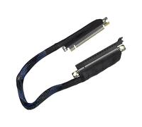 Wsdsgz Câble d'extension GPU PCIe5.0 X16 à entrée gauche avec gaine tressée rotative à 180 degrés et atténuation des signaux faibles