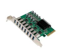Wsdsgz Carte PCIe 8 ports USB 3.2 offrant une bande passante de 10 Gbit/s pour un échange de données rapide dans l'environnement de bureau et de jeu