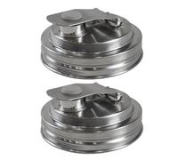 Wsdsgz Couvercle verseur résistant à la rouille avec bec verseur en acier inoxydable pour boissons et stockage de liquides. Bec verseur antirouille pour bocal