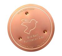 Wsdsgz Disque de bain pour oiseaux - Disque de nettoyage en cuivre - Accessoires de purification à trois points - Pour le nettoyage extérieur - Résistant à l'eau et aux intempéries - Plaque de cuivre