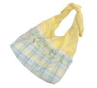 Wsdsgz Élégant sac à bandoulière plissé avec insert en dentelle pratique en polyester décontracté pour le travail des femmes, bleu, One Size