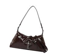 Wsdsgz Élégant sac à bandoulière pratique en polyuréthane avec sangle réglable pour un usage quotidien et un événement, marron, One Size