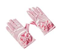 Wsdsgz Gants blancs pour uniforme formel pour garçons et filles, spectacle d'art, fête, concours de beauté formel pour l'étiquette, gants d'Halloween pour enfants, Rose., taille unique