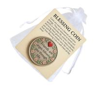 Wsdsgz Jetons d'amitié gravés avec un mot d'amour - Pièce en métal - Avec carte de message de soutien - Compacts - Gravure souvenir - Pièce d'amitié