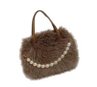 Wsdsgz Joli sac à main en peluche pour femme - Sac à bandoulière tendance - Sac à bandoulière tendance - Sacs à main sous les aisselles - Sacs cadeaux pour femme - Style décontracté, Dk, One Size