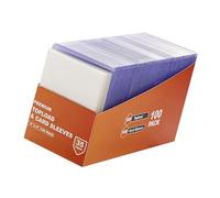 Wsdsgz Lot de 100 protège-cartes en PVC épais de 7,6 x 10,2 cm, pochettes transparentes résistantes à l'eau, porte-cartes de visite