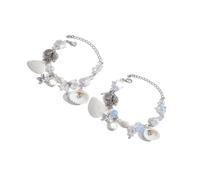 Wsdsgz Lot de 2 breloques de mer tendance symbolisant la douceur et la bonne fortune adaptées aux jeunes femmes passionnées de mode, taille unique, Comme décrit