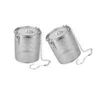 Wsdsgz Lot de 2 infuseurs de cuisine antirouille avec poignée résistante à la chaleur, outil de passoire pour soupes, ragoûts et bouillons, ustensiles de cuisine, panier à double filtre