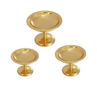 Wsdsgz Lot de 3 petits supports à gâteaux pour maisons de poupées, design en métal, stable, jeu de rôle, support de gâteau miniature essentiel pour maisons de poupée