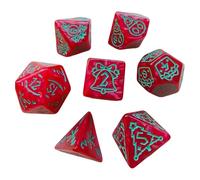 Wsdsgz Lot de 7 cubes en acrylique pour le divertissement de bureau avec différents nombres de dés pour le visage Chiffres numériques éducatifs Différentes formes Design Gaming pour les fêtes