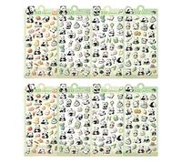 Wsdsgz Lot de 8 feuilles d'autocollants réutilisables en forme d'animal de dessin animé pour mur, meubles, livres et projets d'artisanat en relief