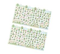 Wsdsgz Lot de 8 feuilles d'autocollants réutilisables en forme d'animal de dessin animé pour mur, meubles, livres et projets d'artisanat en relief