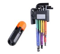 Wsdsgz Lot de 9 clés Allen longues hexagonales pour vélos, clés hexagonales en forme de L avec bras long, multicolore