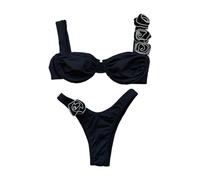 Wsdsgz Maillot de bain deux pièces pour femme - Triangle - Fleur 3D - Bikinis - Maillot de bain 2 pièces - Maillot de bain - Maillot de bain - Maillot de bain - Maillot de bain - Maillot de bain
