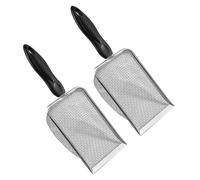 Wsdsgz Pelle à litière pour chats en acier inoxydable avec long manche pour petit chaton chiot