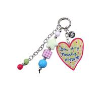 Wsdsgz Porte-clés en perles personnalisable pour sac à main, bagages, cœur, étoile pour femme, adolescente, amoureuse, porte-clés en forme de cœur, D, taille unique