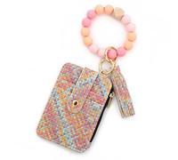 Wsdsgz Porte-clés en perles PU de qualité supérieure - Accessoire tendance pour sac à main ou sac à dos - Porte-clés artistique pour femme, b