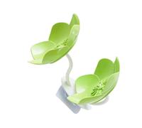 Wsdsgz Porte-savon mural étanche en forme de lotus avec base auto-drainante sans perçage nécessaire Double couche de rangement pour salle de bain, douche, évier, porte-savon auto-drainant pour salle