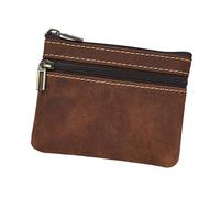 Wsdsgz Portefeuille fin supplémentaire en peau de cheval sauvage, protection contre l'eau, port quotidien, portefeuille en cuir particulier, rouge/marron