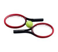 Wsdsgz Raquettes de tennis miniatures et balles de sport pour décoration de maison de poupée, accessoires de projet d'artisanat créatif, accessoires de meubles de maison de poupée