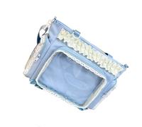 Wsdsgz Sac à bandoulière en PVC transparent avec plusieurs poches, léger sous les bras pour un usage quotidien, cosplay, sac à main transparent, bleu, One Size