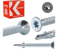 WSDST Vis à ailettes à tête fraisée pour bois sur acier Torx TX Vis Metaux Ø 6,3 mm x 60 mm