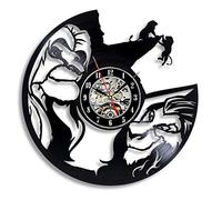 WSDSYZD Maison Horloge Murale décorative de Dessin animé Mignon Film Enfants Magnifiquement conçu muet Disque Vinyle Horloge Murale Maison Mode Horloge décoration