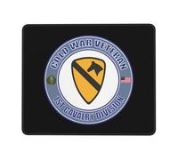 WSEDCVFGH Tapis de souris pour vétéran de la 1ère division de cavalerie de l'armée américaine avec base en caoutchouc antidérapant imperméable 20,1 x 24,1 cm