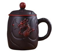 WSFYTAM Tasse Rétro Dragon Chinois en Ton Violet, Tasse À Thé De 440 ML avec Couvercle Et Infuseur, Tasse À Thé Yixing Zisha Faite À La Main, Tasse Cadeau,B