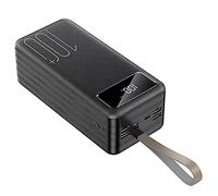WSGDSG Banque de Puissance 80000mAh pour Le Camping en Plein air Chargeur Portatif de Charge à Grande Vitesse 2.1A Batterie Externe avec écran LED pour Téléphones Tablettes(Size:Noir,Color:800000Mah)