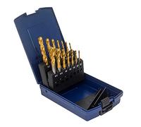 WSH-TOOLS Lot de 14 tarauds pour machine à trou borgne M3, M4, M5, M6, M8, M10, M12 HSSE-Co5 dans une boîte en plastique TiN