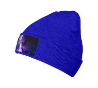 WSHFFILO Bonnet tricoté à la mode avec motifs papillons blancs et violets, bleu, 4-8