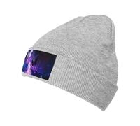 WSHFFILO Bonnet tricoté à la mode avec motifs papillons blancs et violets, gris, 4-8