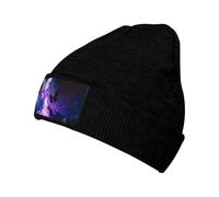 WSHFFILO Bonnet tricoté à la mode avec motifs papillons blancs et violets, Noir , 4-8