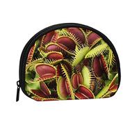 WSHFFILO Carnivore Plante Imprimé Coquillage Sac de Rangement Mini Coin Organisateur, Noir , Taille unique