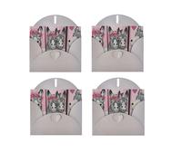 WSHFFILO Carte de vœux imprimée âne et fleur avec enveloppe carte de remerciement