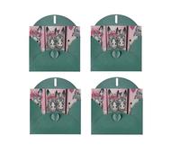 WSHFFILO Carte de vœux imprimée âne et fleur avec enveloppe carte de remerciement