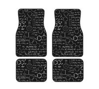 WSHFFILO Ensemble de quatre tapis de sol antidérapants pour voiture Motif abstrait Science Chimie