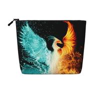 WSHFFILO Fire and Water Phoenix Sac de maquillage en chanvre avec imprimé Phénix, Noir , Taille unique