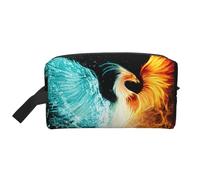 WSHFFILO Fire and Water Phoenix Sac de rangement imprimé Trousse de maquillage Trousse de toilette de voyage, blanc, Taille unique