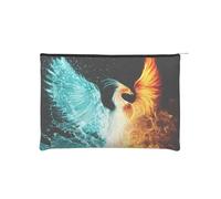 WSHFFILO Fire and Water Phoenix Trousse de toilette réutilisable en papier imprimé