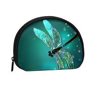 WSHFFILO Galaxy Animal Libellule Sac de Rangement Mini Coin Organisateur, Noir , Taille unique