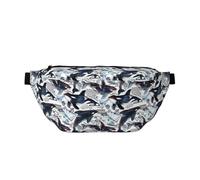 WSHFFILO Killer Whale Sac à bandoulière décontracté avec imprimé