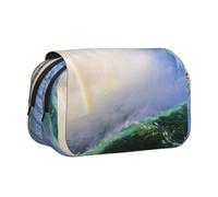 WSHFFILO Niagara Falls Trousse à crayons avec double coque imprimée, Noir , Taille unique, Pochette à monnaie