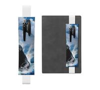 WSHFFILO Ocean Shark Trousse à crayons en cuir avec motif de requin, blanc, Taille unique, Pochette à monnaie