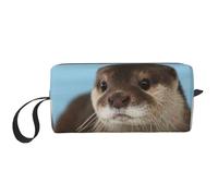 WSHFFILO Petite trousse de maquillage imprimée loutre mignonne