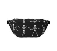 WSHFFILO Sac à bandoulière imprimé squelette mignon dansant décontracté