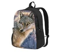 WSHFFILO Sac à dos tendance pour adulte avec imprimé loup