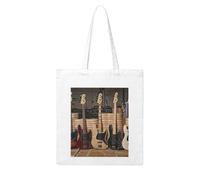 WSHFFILO Sac fourre-tout en toile imprimée pour guitare, basse, instruments de musique